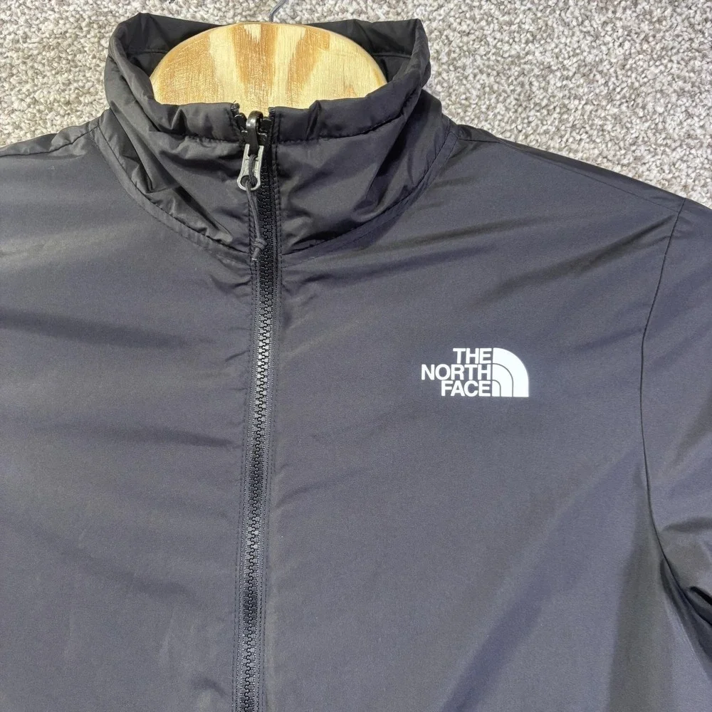 The North Face Jacket Mens Medium Black Insulated Full‎ Zip Windbreaker NF0A5IWI